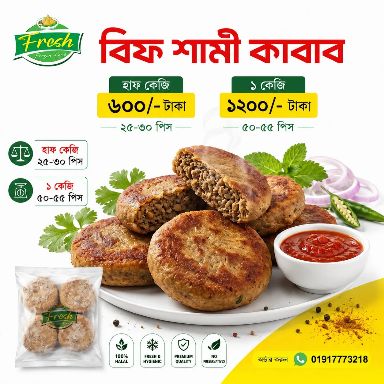 বিফ শামী কাবাব